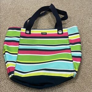 Thirty-One Multicolor Striped Tote Bag